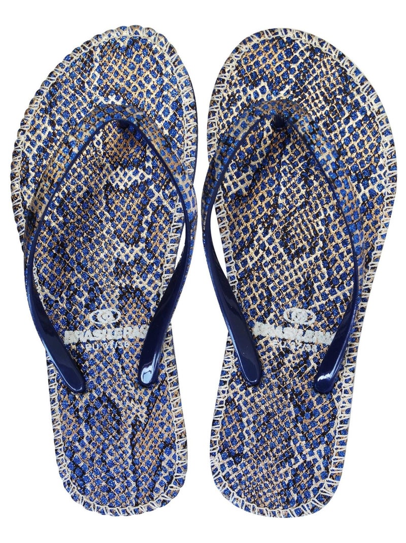 Alpargatas de mujer Brasileras con suela de goma Azul - Kiabi