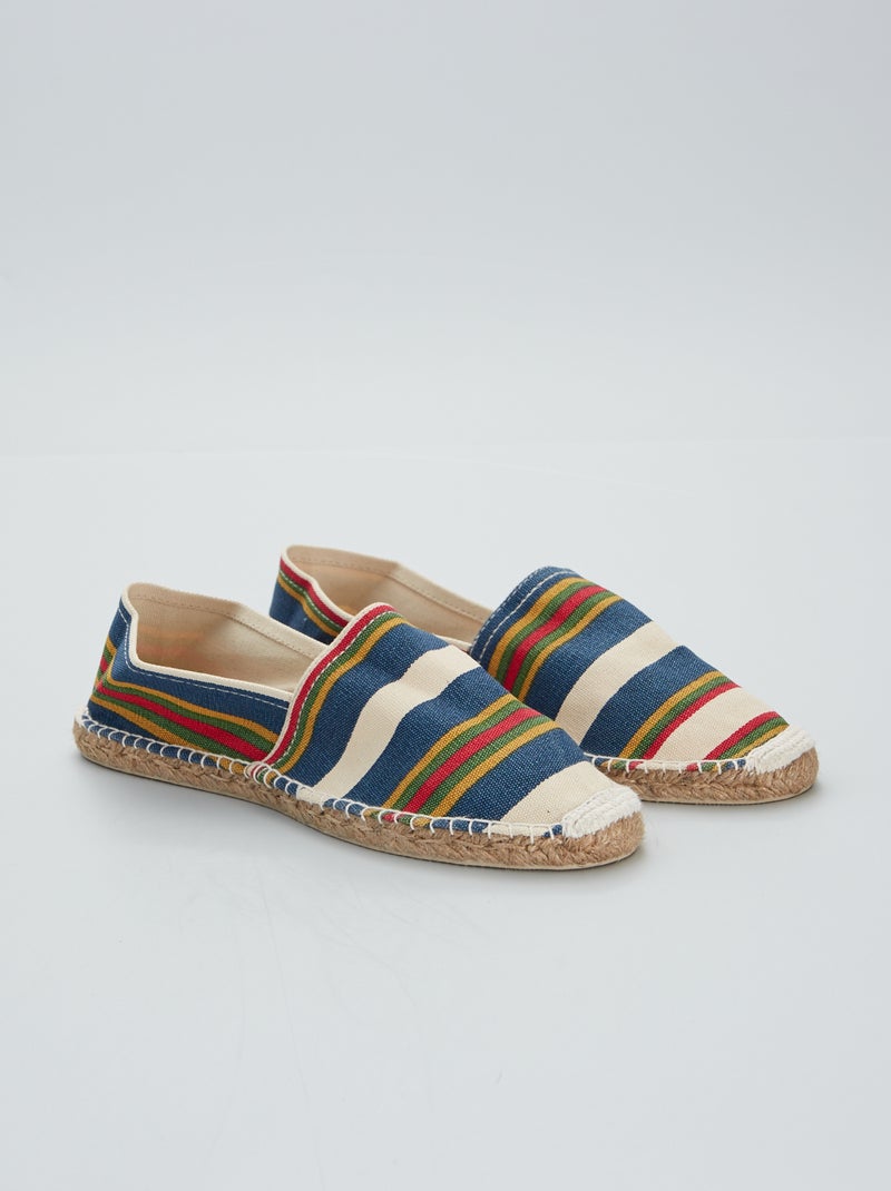 Alpargatas de rayas BEIGE - Kiabi