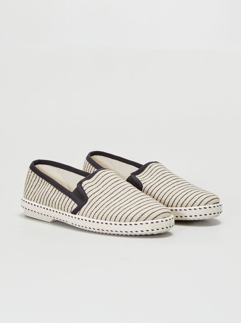 Alpargatas de tela beige - Kiabi