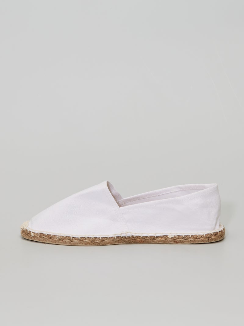 Alpargatas de tela blanco - Kiabi