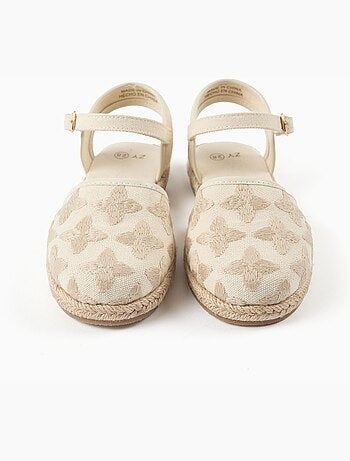 Alpargatas de tela con pulsera con hebilla