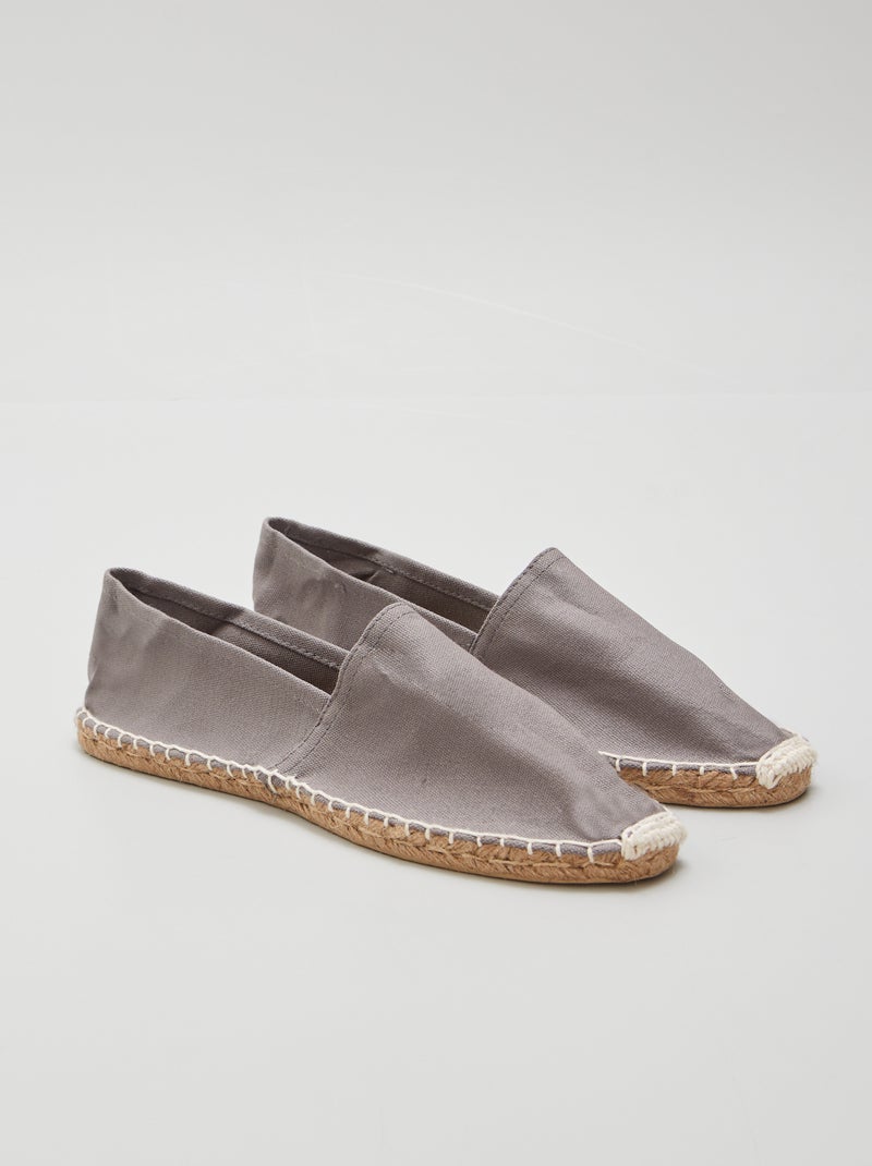 Alpargatas de tela GRIS - Kiabi