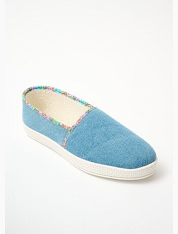 Alpargatas denim ancho confort