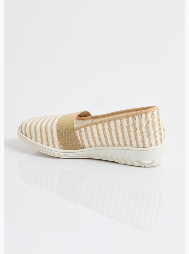 Alpargatas elásticas ancho confort - Afibel Beige - Kiabi