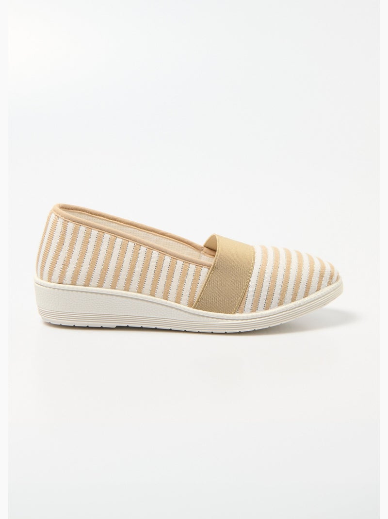 Alpargatas elásticas ancho confort - Afibel Beige - Kiabi