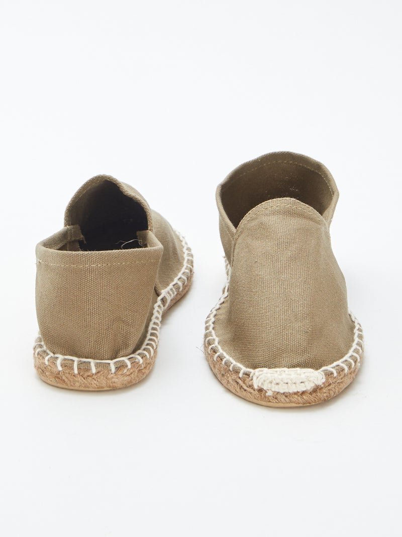 Alpargatas lisas de tela KAKI - Kiabi