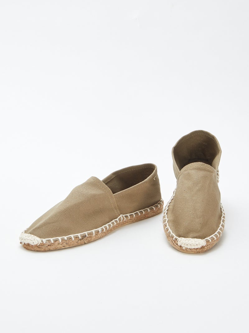 Alpargatas lisas de tela KAKI - Kiabi