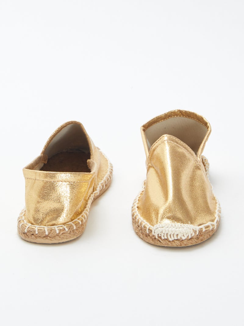 Alpargatas plateadas dorado - Kiabi