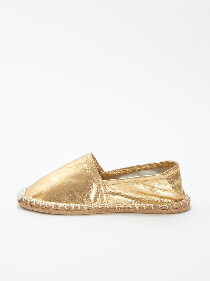 Alpargatas plateadas dorado - Kiabi