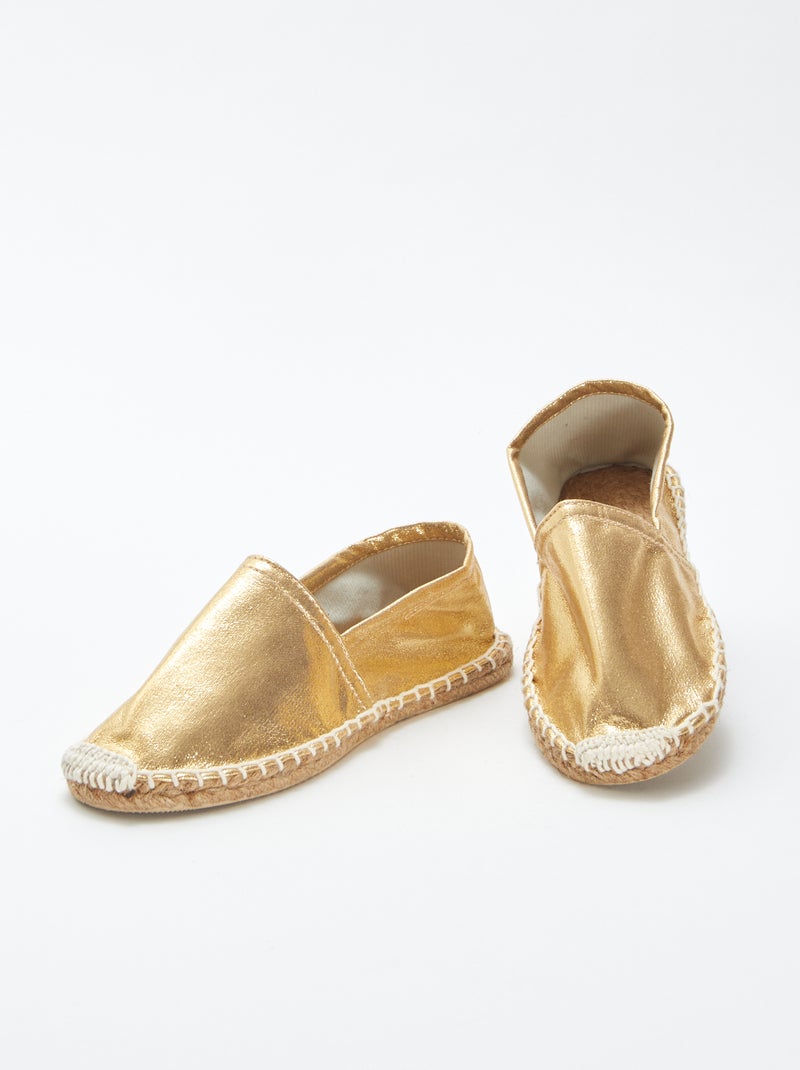 Alpargatas plateadas dorado - Kiabi