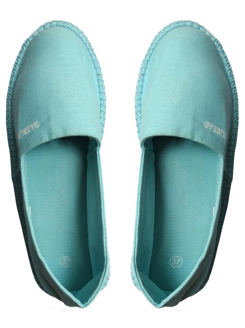 Alpargatas unisex Brasileras con suela de goma Azul cielo - Kiabi