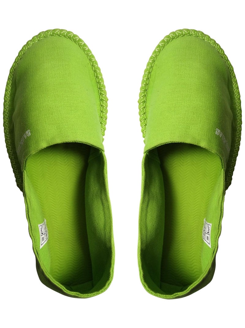 Alpargatas unisex Brasileras con suela de goma Verde claro - Kiabi