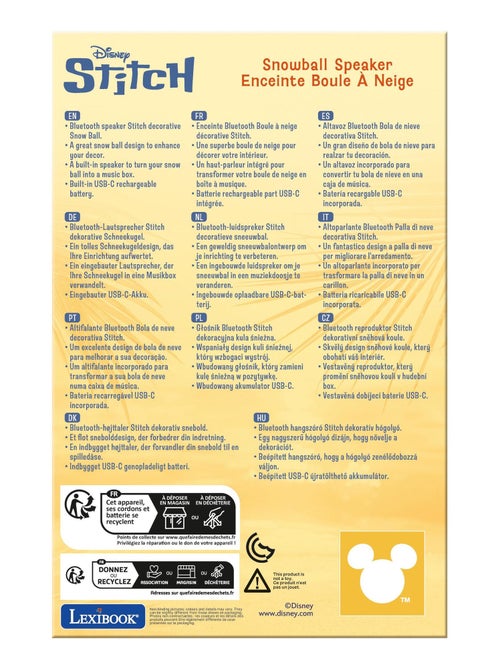 Altavoz Bluetooth Bola de Nieve Puntada - Kiabi