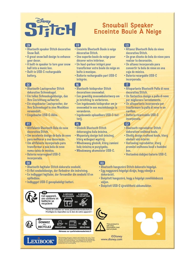 Altavoz Bluetooth Bola de Nieve Puntada Azul - Kiabi