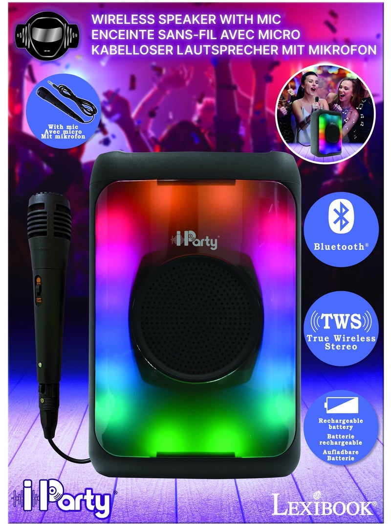Altavoz Bluetooth® con efecto llama y micrófono – tamaño mediano Negro - Kiabi