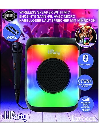 Altavoz bluetooth® con efecto llama y micrófono – tamaño pequeño