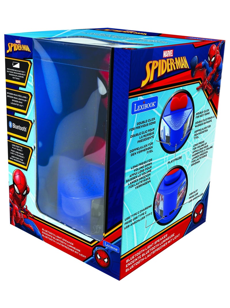 Altavoz Bluetooth con figura luminosa de Spiderman Azul - Kiabi