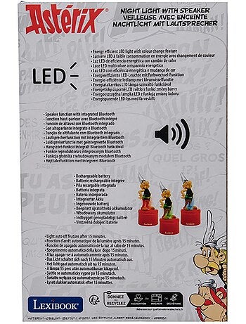 Altavoz bluetooth con luz nocturna astérix