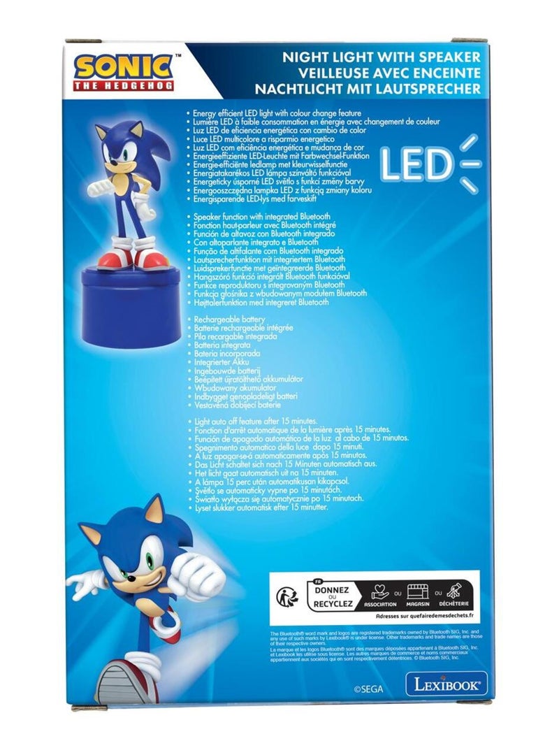 Altavoz bluetooth con luz nocturna sónica Azul - Kiabi