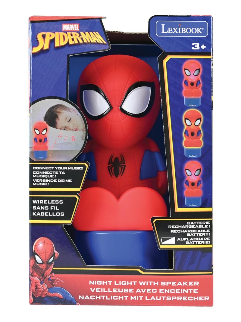 Altavoz bluetooth con luz nocturna Spiderman Rojo - Kiabi