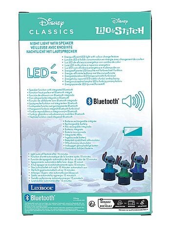 Altavoz bluetooth con luz nocturna Stitch