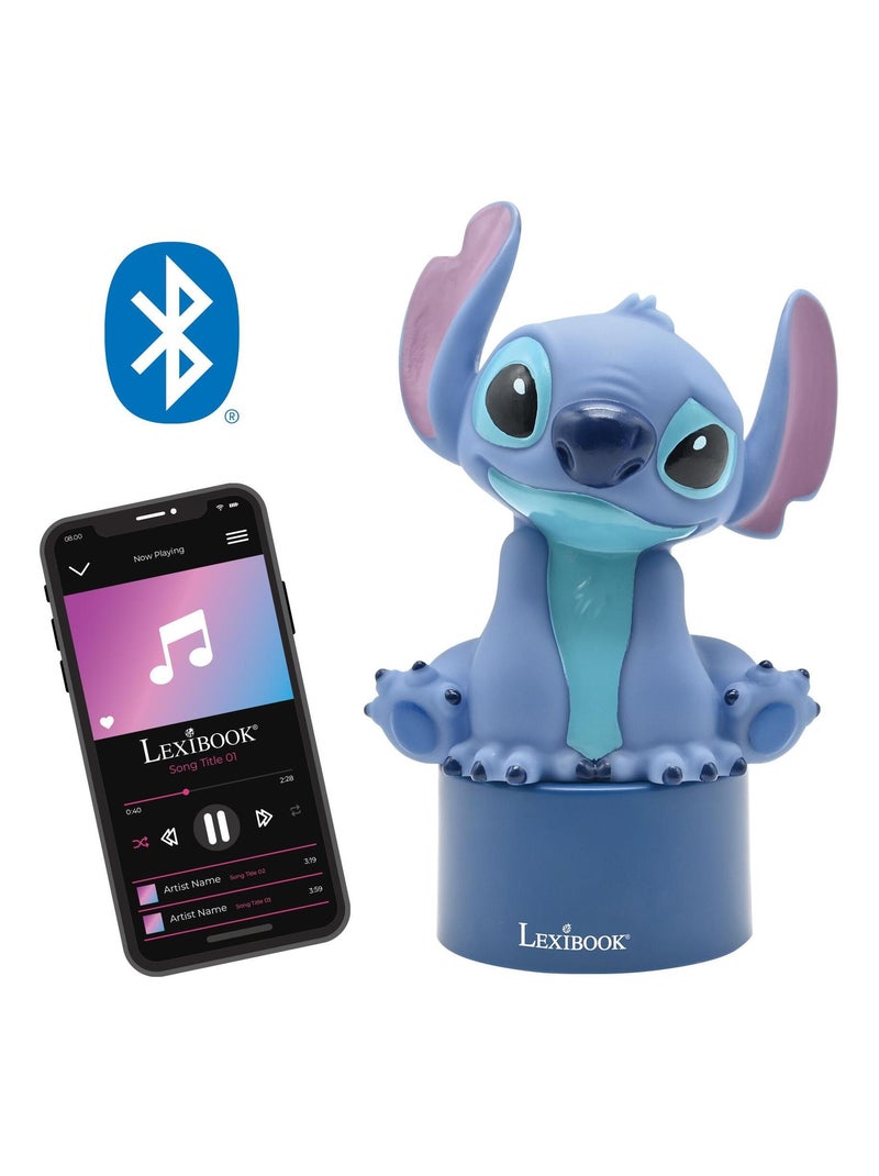 Altavoz bluetooth con luz nocturna Stitch Azul - Kiabi