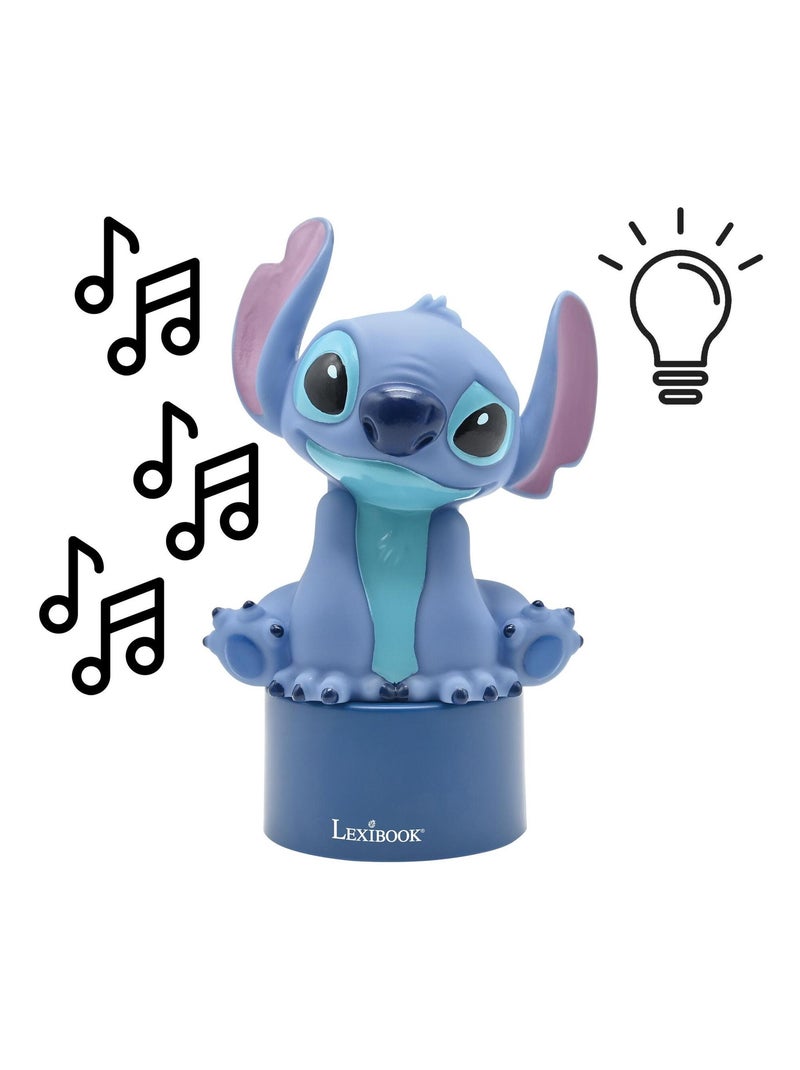 Altavoz bluetooth con luz nocturna Stitch Azul - Kiabi