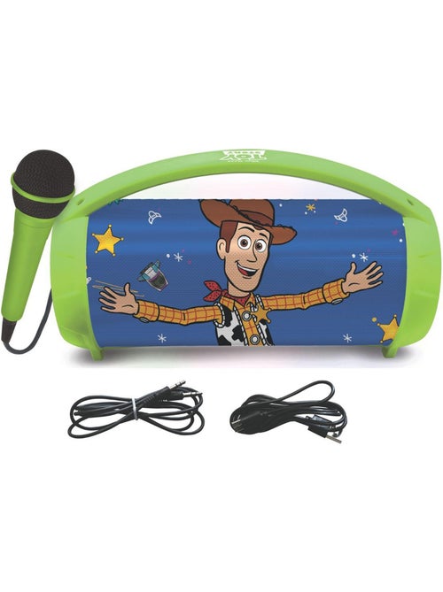 Altavoz Bluetooth® con luz y micrófono juguete Story - Kiabi Altavoz Bluetooth® con luz y micrófono juguete Story - Kiabi