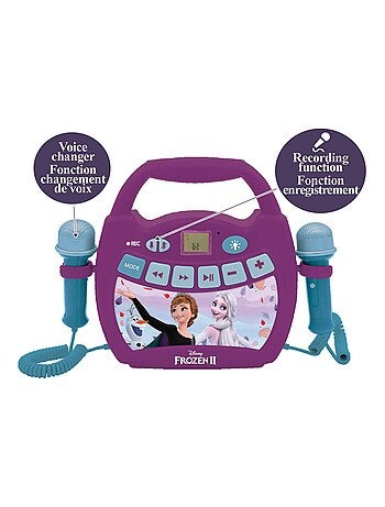 Altavoz Bluetooth luminoso con micrófono y batería recargable Disney Frozen