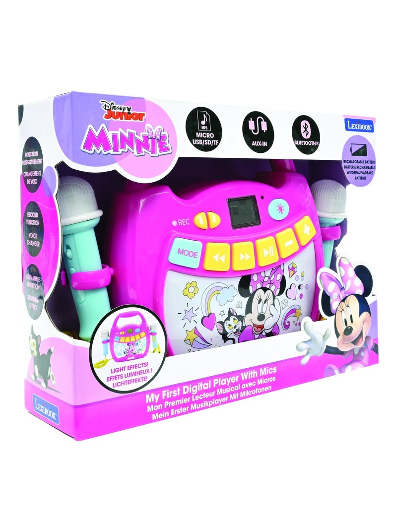Altavoz Bluetooth luminoso Minnie Mouse con micrófono y batería recargable Rosa - Kiabi