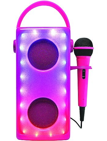 Altavoz bluetooth® luminoso rosa con micrófono