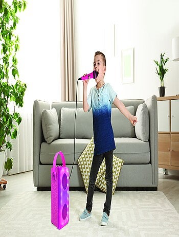 Altavoz bluetooth® luminoso rosa con micrófono