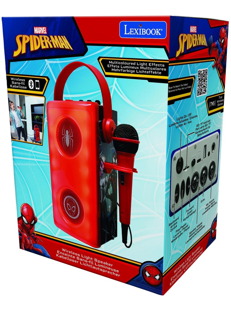 Altavoz Bluetooth® luminoso SpiderMan con micrófono Rojo - Kiabi