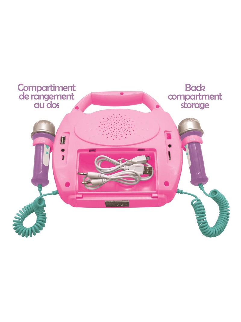 Altavoz Bluetooth Unicorn luz con micrófono y batería recargable Rosa - Kiabi