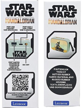 Altavoz compacto bluetooth 5.0 star wars con acabado de tela