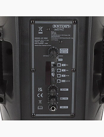 Altavoz inalámbrico 180w con karaoke y 1 micrófono bontempi