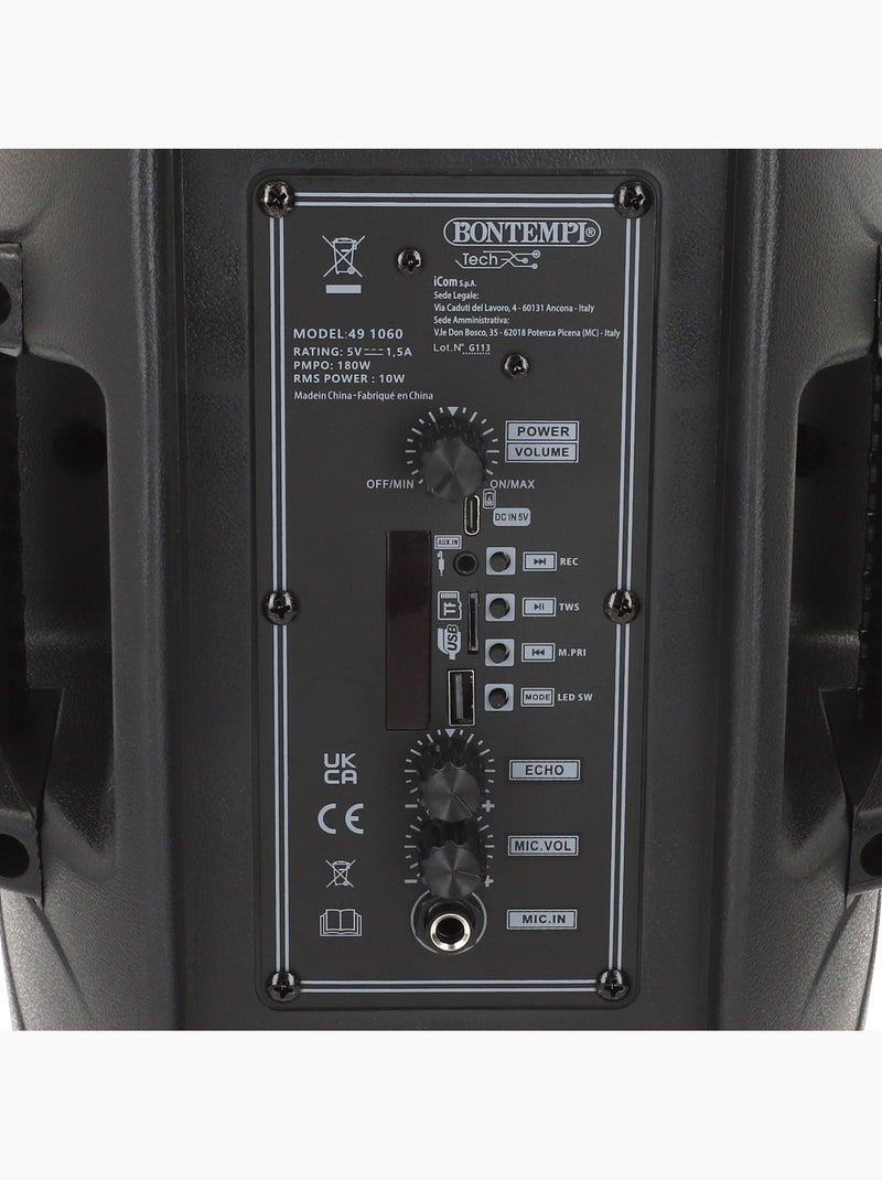 Altavoz inalámbrico 180w con karaoke y 1 micrófono bontempi N/D - Kiabi