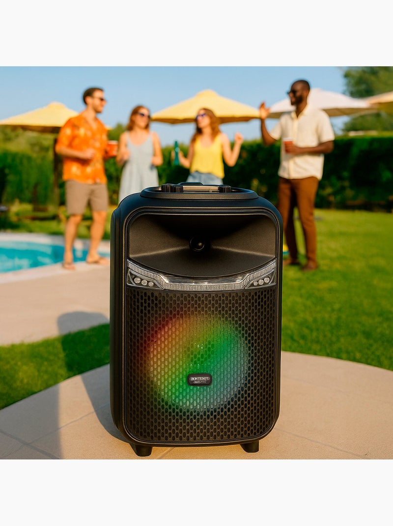 Altavoz inalámbrico 220w maleta con karaoke y 2 micrófonos 27x25x40 cm bontempi N/D - Kiabi