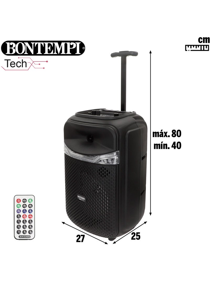Altavoz inalámbrico 220w maleta con karaoke y 2 micrófonos 27x25x40 cm bontempi N/D - Kiabi