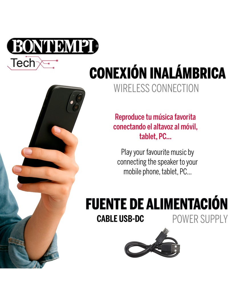 Altavoz inalámbrico 80w con karaoke y micrófono bontempi N/D - Kiabi