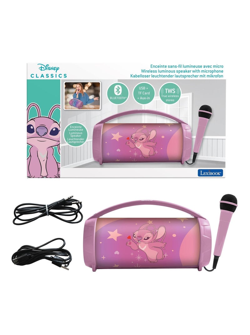 Altavoz luminoso Bluetooth® Angel con micrófono Rosa - Kiabi