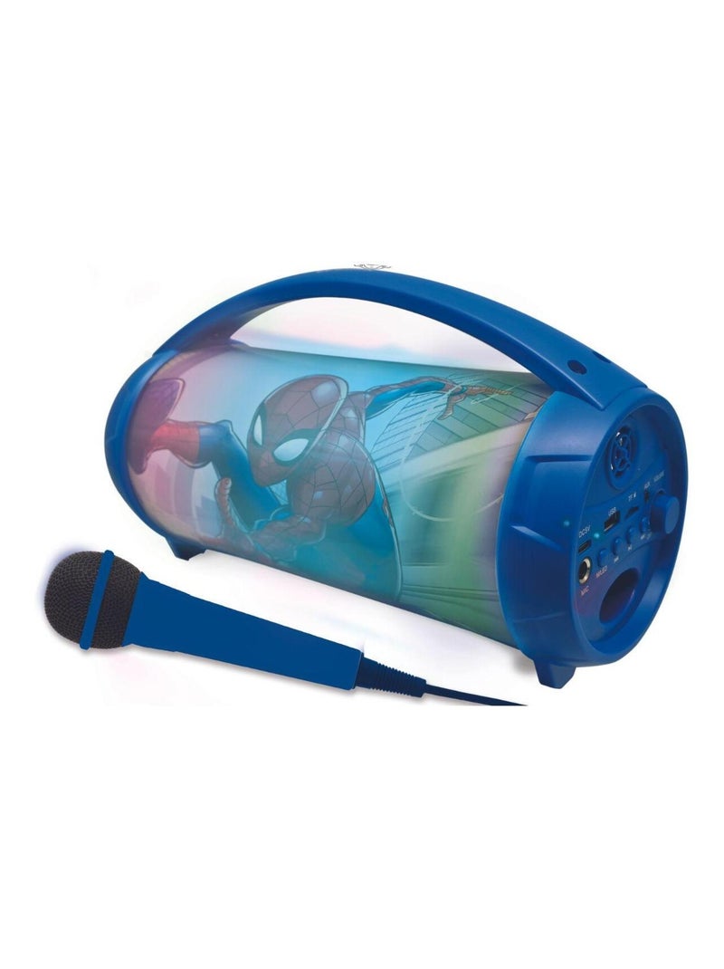 Altavoz luminoso Bluetooth® SpiderMan con micrófono Azul - Kiabi