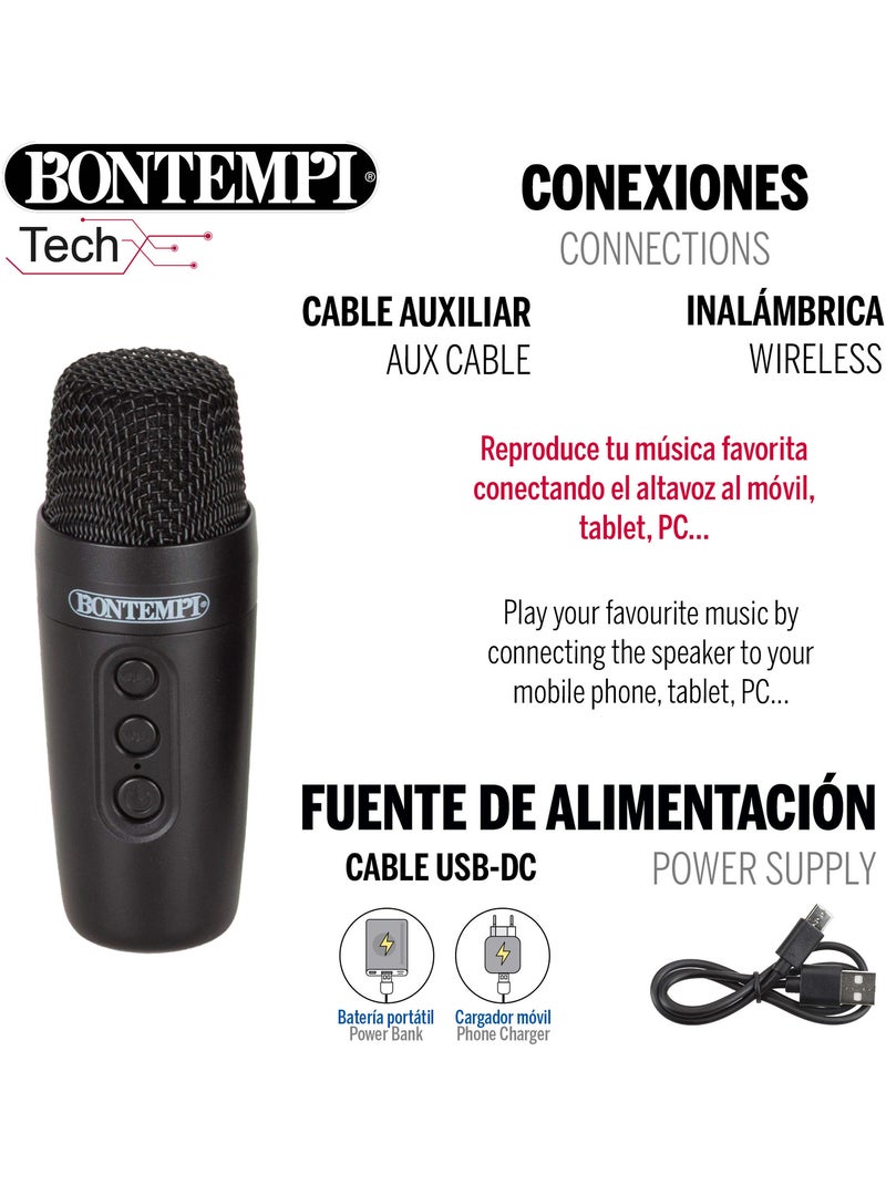 Altavoz mini inalámbrico con micrófono y luces rgb bontempi N/D - Kiabi