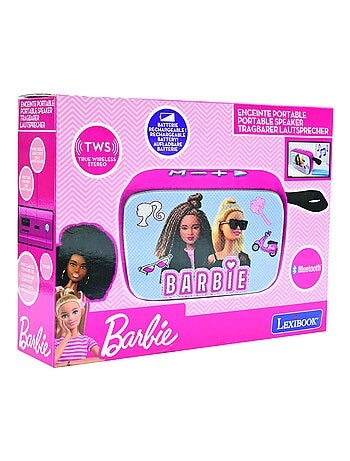 Altavoz puertoátil bluetooth® barbie con acabado de tela