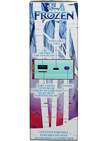 Altavoz puertoátil Bluetooth® Disney Frozen con acabado de tela