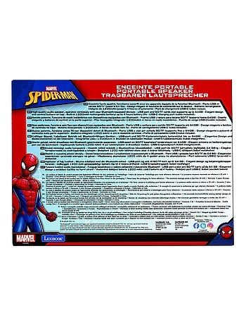 Altavoz puertoátil Bluetooth® SpiderMan con acabado de tela