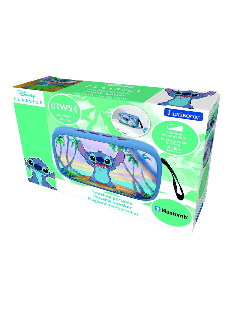 Altavoz puertoátil Bluetooth® Stitch con acabado de tela Azul - Kiabi