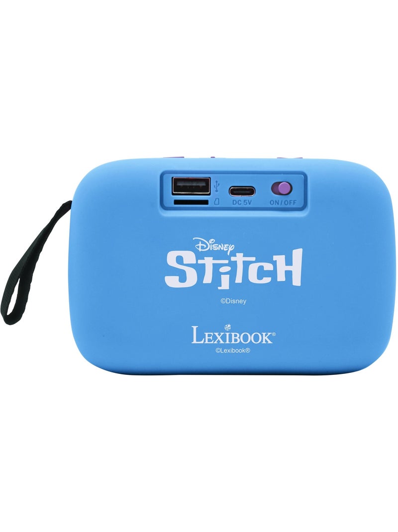 Altavoz puerto?til Bluetooth? Stitch con acabado de tela Azul - Kiabi