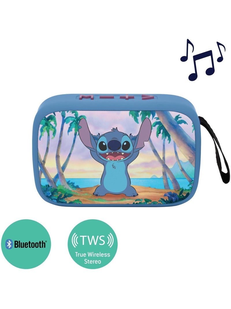 Altavoz puerto?til Bluetooth? Stitch con acabado de tela Azul - Kiabi