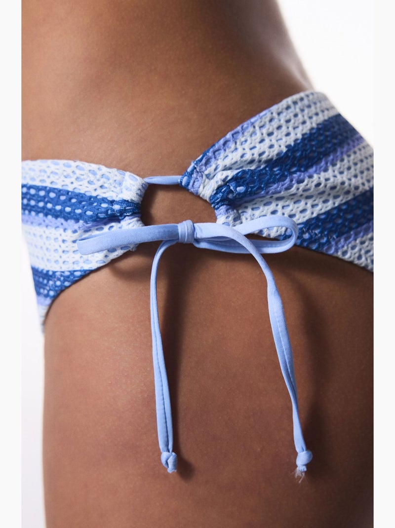 Amaya ring braga de bikini de tiro medio penti Blanco Azul - Kiabi